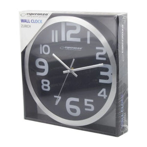Orologio da parete Esperanza EHC013K - Zurigo - Nero Orologio al quarzo Ovale Nero, Bianco