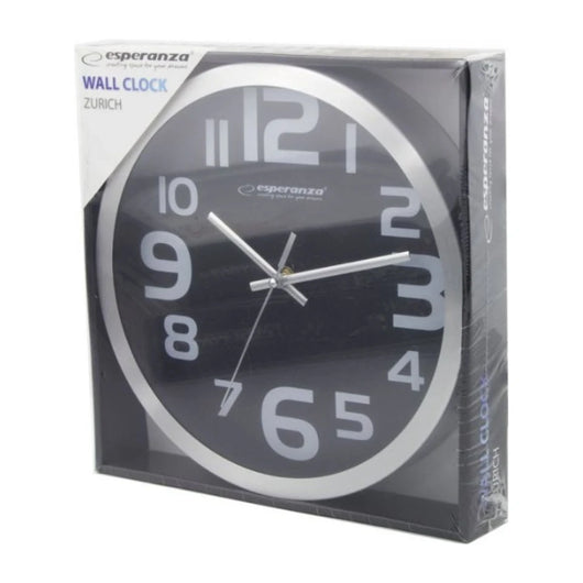 Orologio da parete Esperanza EHC013K - Zurigo - Nero Orologio al quarzo Ovale Nero, Bianco