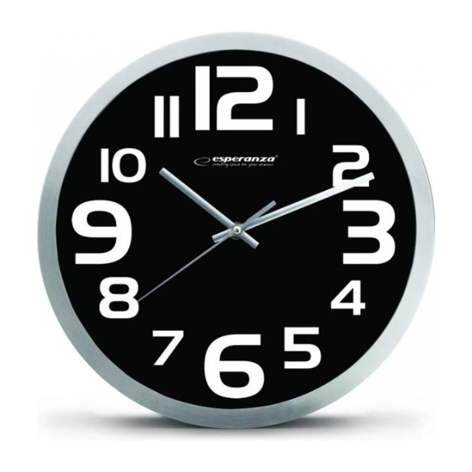 Orologio da parete Esperanza EHC013K - Zurigo - Nero Orologio al quarzo Ovale Nero, Bianco