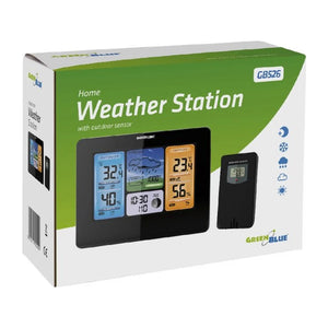 Stazione meteorologica digitale Greenblue GB526 nera a batteria