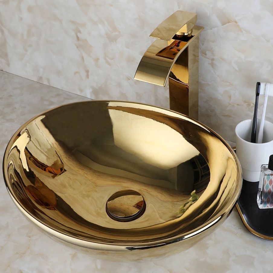 Lavabo Da Appoggio Rea Sofia Gold