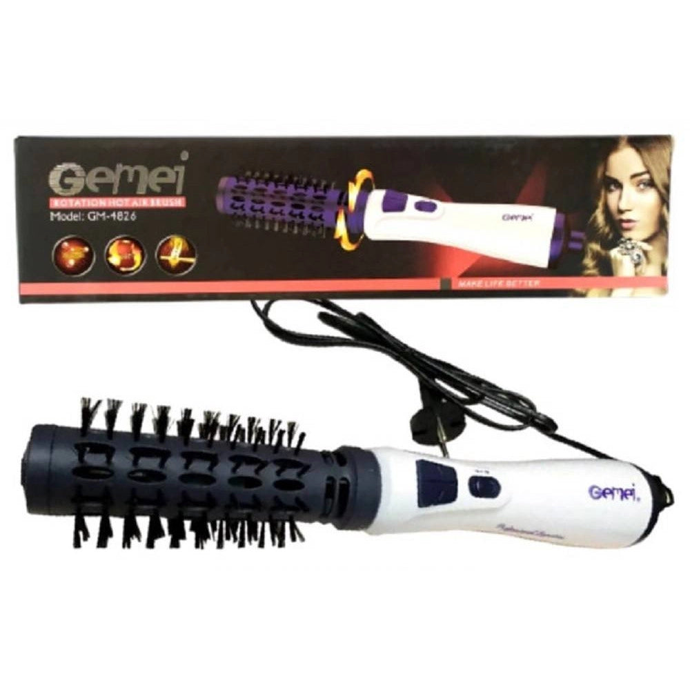 Trade Shop - Spazzola Rotante Ad Aria Calda Asciugacapelli Styler Capelli Gm-4826 1000w Piastra -