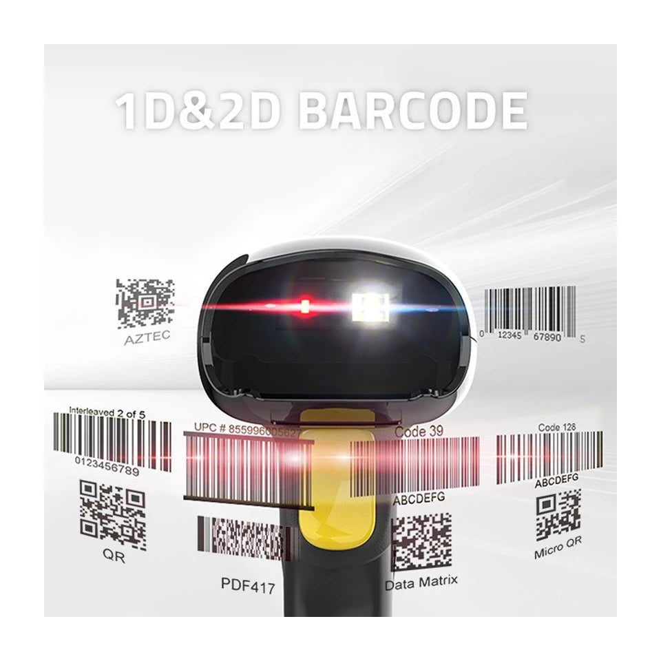 Scanner di codici a barre wireless Qoltec 50856 1D 2D | 2.4GHz