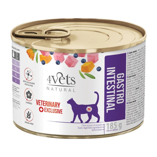 4VETS Alimento umido per gatti Gastro Intestinale Naturale - 185 g
