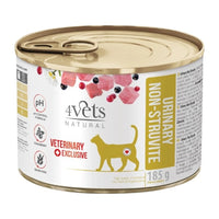 4VETS Alimento Umido Naturale per Gatti Urinari No Struvit - 185 g
