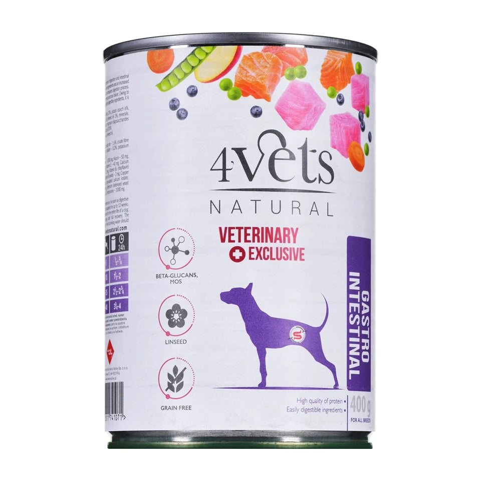 4VETS Cibo Umido per Cani Gastrointestinale Naturale - 400 g