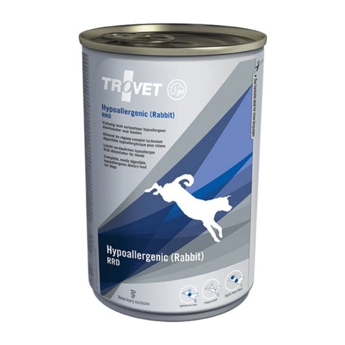 TROVET Ipallergenico RRD con coniglio - Cibo umido per cani - 400 g