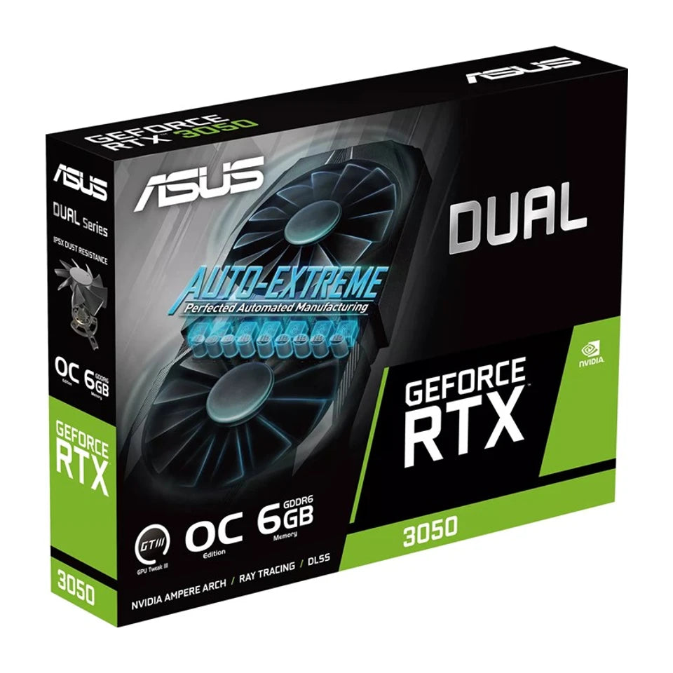 ASUS Dual -RTX3050-O6G NVIDIA GeForce RTX 3050 6 GB GDDR6