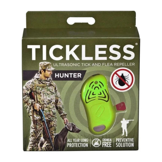 TICKLESS rimuovi zecche ad ultrasuoni, per cacciatori HUNTER, verde