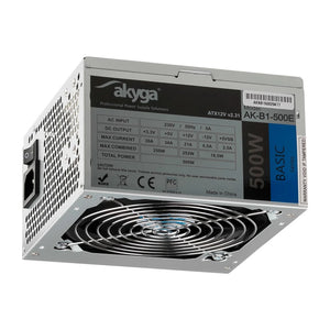 Alimentatore Akyga AK-B1-500E 500 W 20+4 pin ATX ATX Grigio
