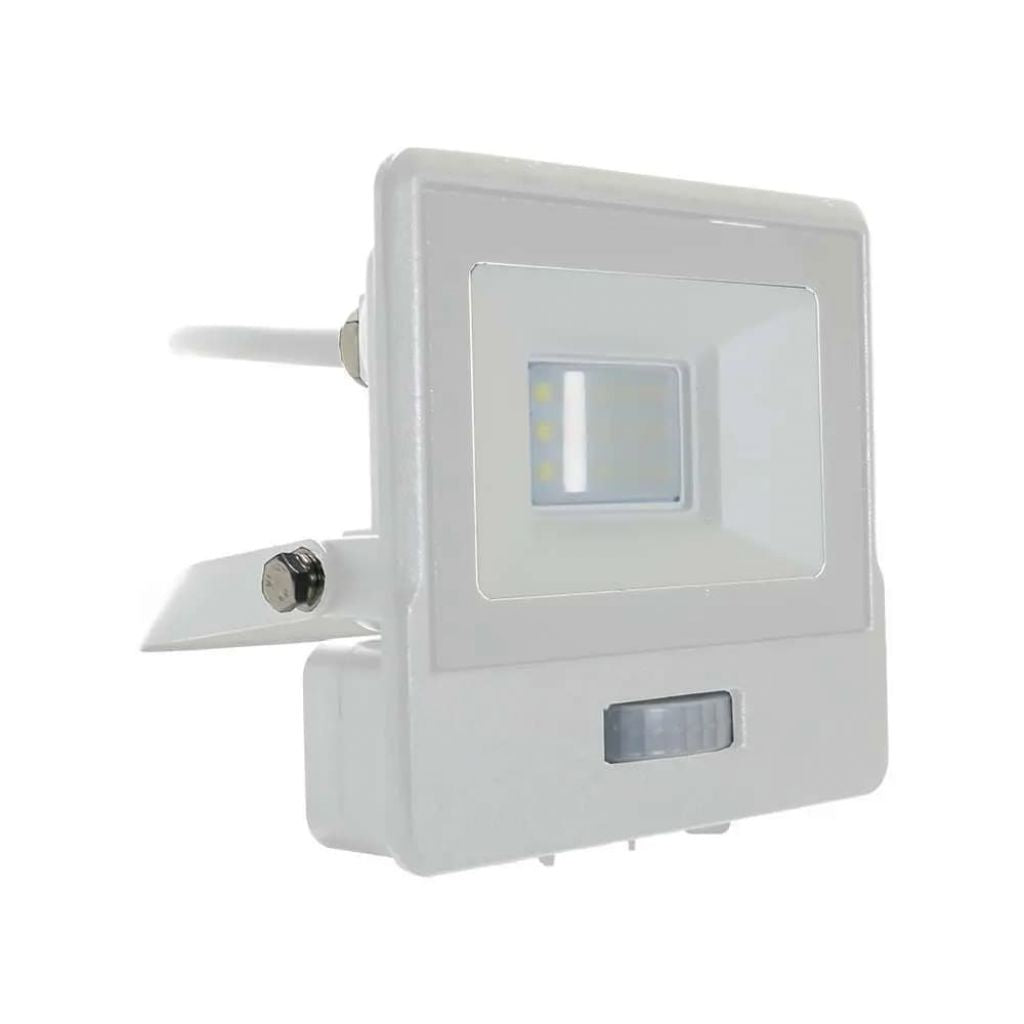 FloodLight PIR a LED da 10 W Samsung Chip White Body 3000K 1M Cavo