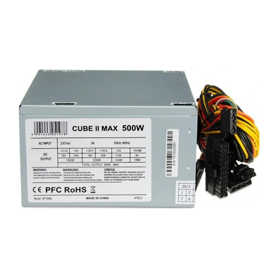 Alimentatore iBox CUBE II da 500 W 20+4 pin ATX ATX Silver