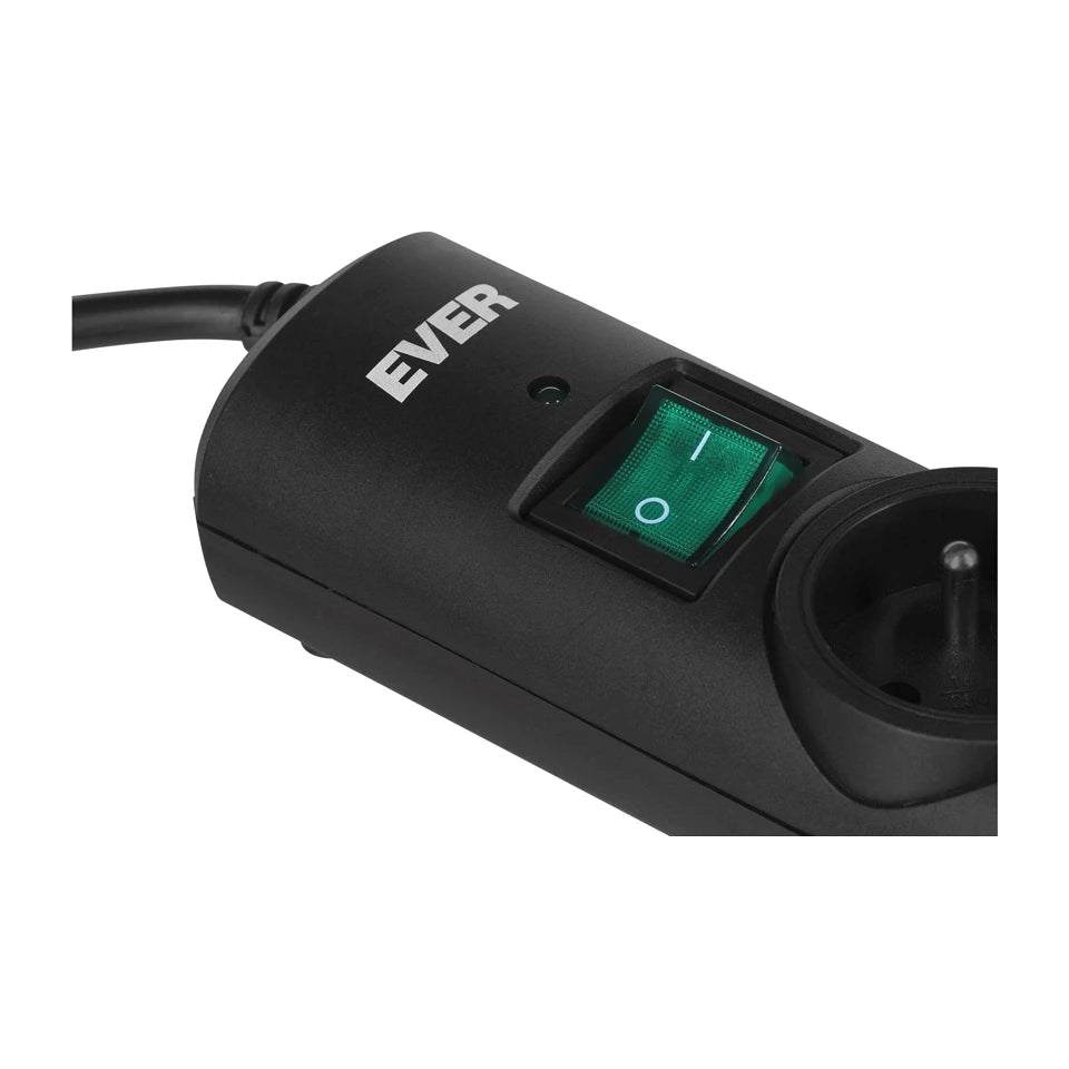 Ever Optima 3m Nero 6 prese AC 250 V