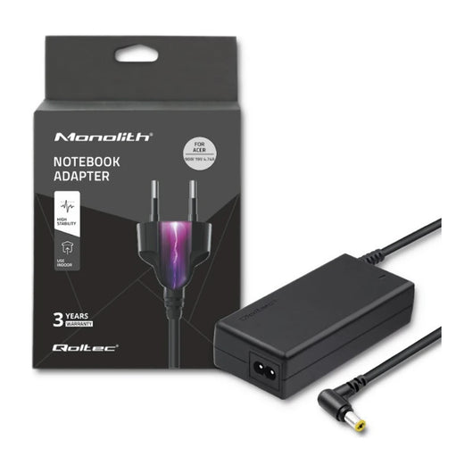Adattatore di alimentazione Qoltec 50087 per Acer | 90W | 19V | 4.74A | 5.5*1.7 | + cavo di alimentazione