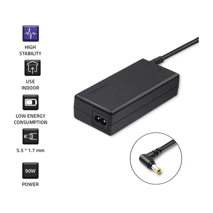 Adattatore di alimentazione Qoltec 50087 per Acer | 90W | 19V | 4.74A | 5.5*1.7 | + cavo di alimentazione