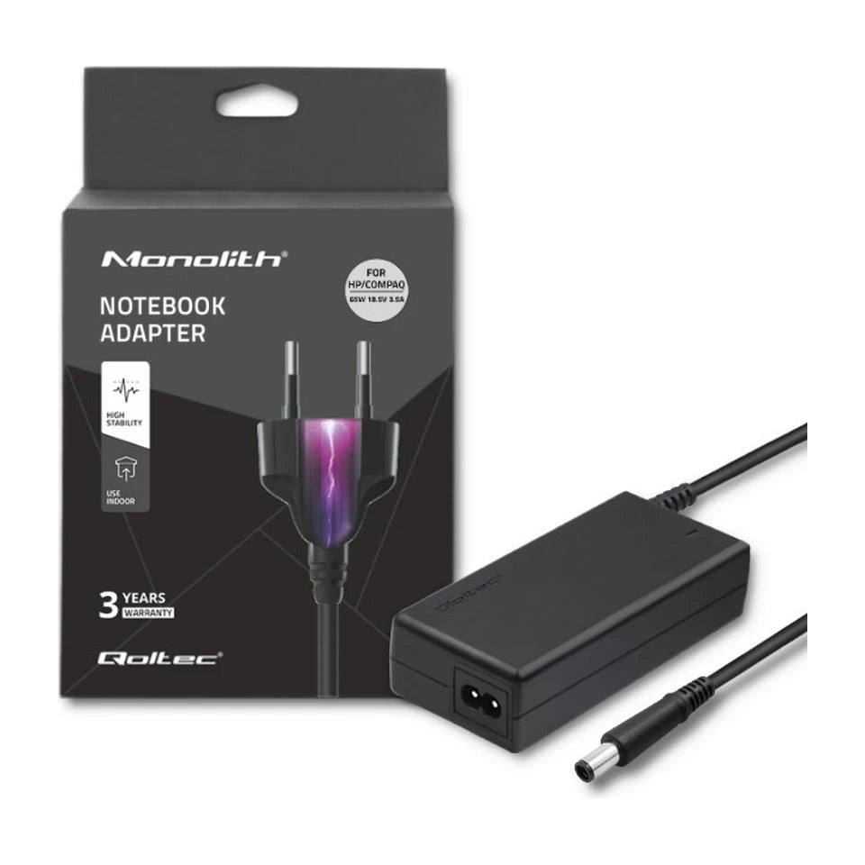 Adattatore di alimentazione Qoltec 50085 per Dell | 90W | 19.5V | 4.62A | 7.4*5.0+pin | +cavo di alimentazione