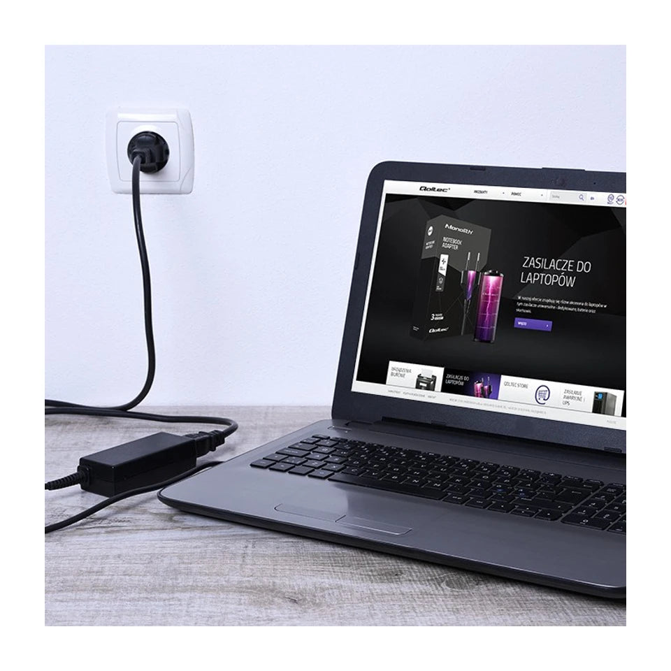 Adattatore di alimentazione Qoltec 50087 per Acer | 90W | 19V | 4.74A | 5.5*1.7 | + cavo di alimentazione