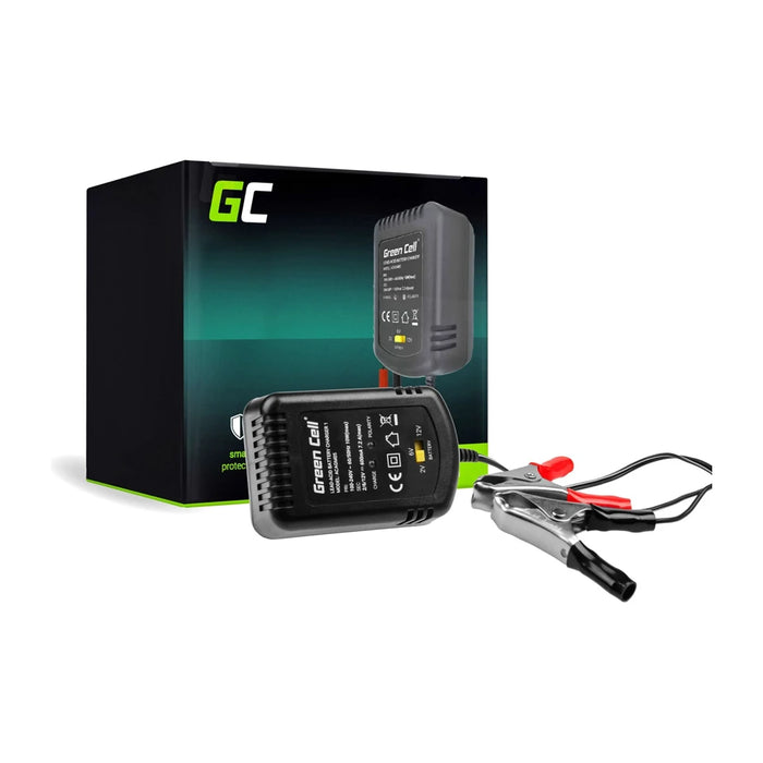 Caricabatterie per veicoli Green Cell ACAGM05 2/6/12 V Nero