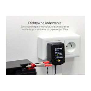 Caricabatterie per veicoli Green Cell ACAGM05 2/6/12 V Nero