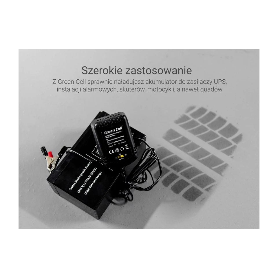 Caricabatterie per veicoli Green Cell ACAGM05 2/6/12 V Nero