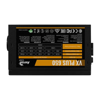 Alimentatore Aerocool VX PLUS 650 da 650 W 20+4 pin ATX ATX Nero