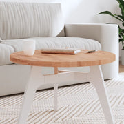 Piano per Tavolo Ø60x2,5 cm Rotondo in Legno Massello di Faggio 355937
