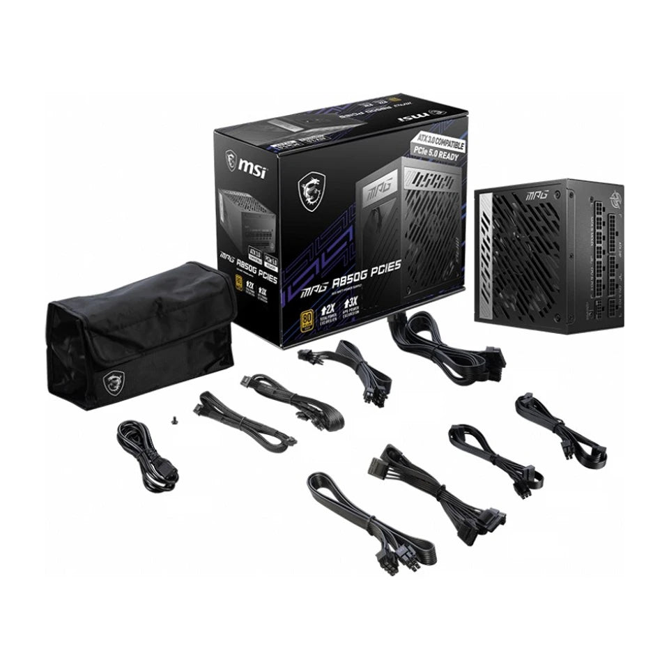 Unità di alimentazione MSI MPG A850G PCIE5 850 W 24-pin ATX ATX nera