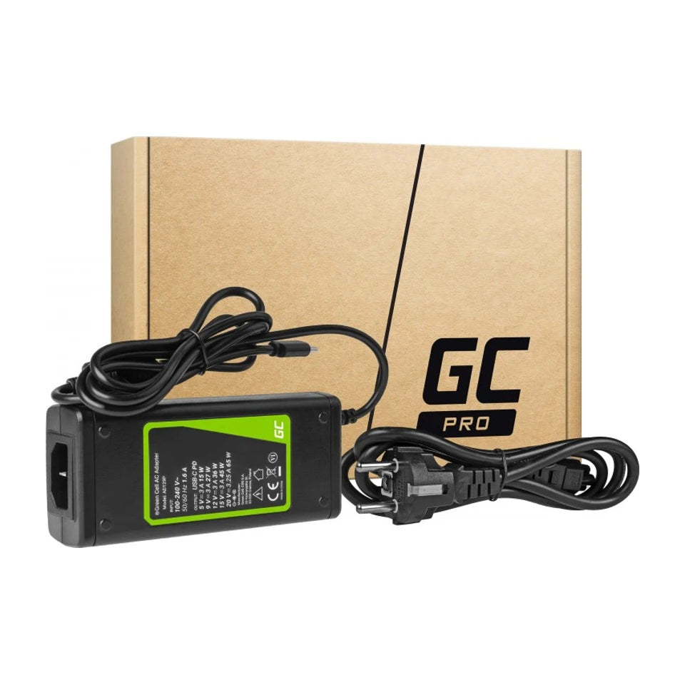 Caricatore AC Green Cell AD134P USB-C da 65W per notebook, tablet e smartphone