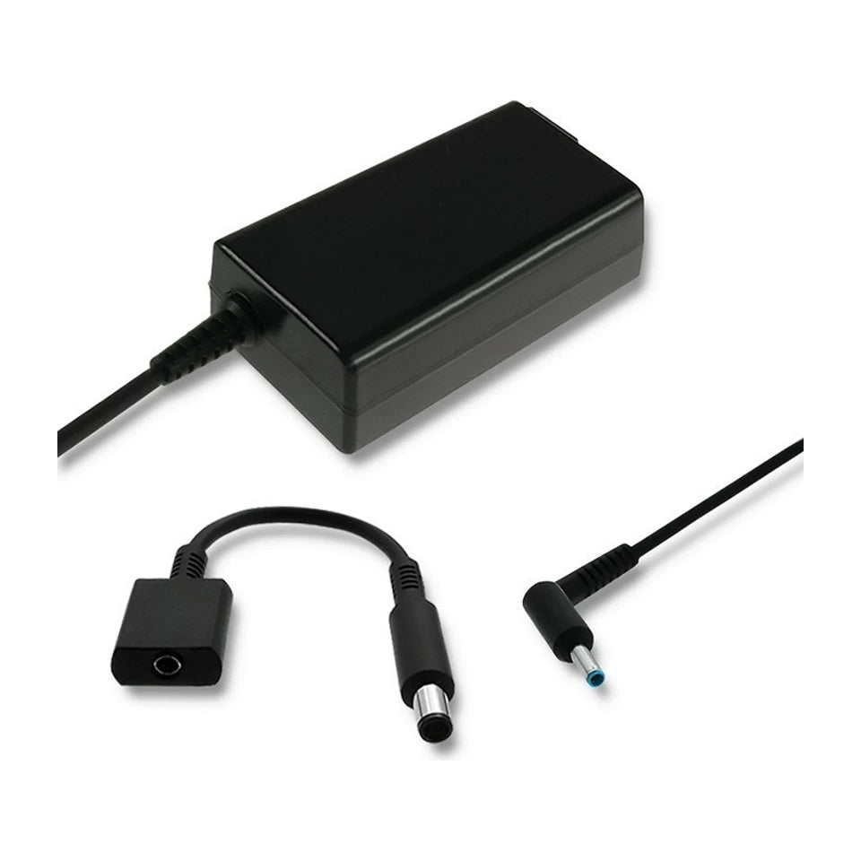 Adattatore di alimentazione Qoltec 51728 per HP| 65W | 19V | 3.33A | 4.5*3.0+pin | adattatore 4.5*3.0+pin/7.4*5.0+pin | cavo di alimentazione