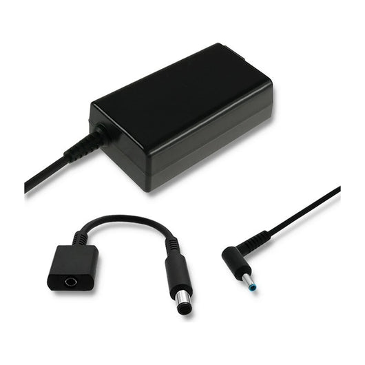 Adattatore di alimentazione Qoltec 51728 per HP| 65W | 19V | 3.33A | 4.5*3.0+pin | adattatore 4.5*3.0+pin/7.4*5.0+pin | cavo di alimentazione