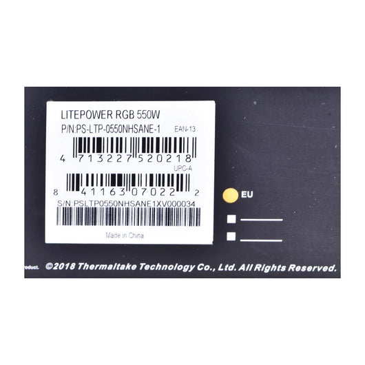 Alimentatore per computer THERMALTAKE LITEPOWER RGB 550W, 24-pin