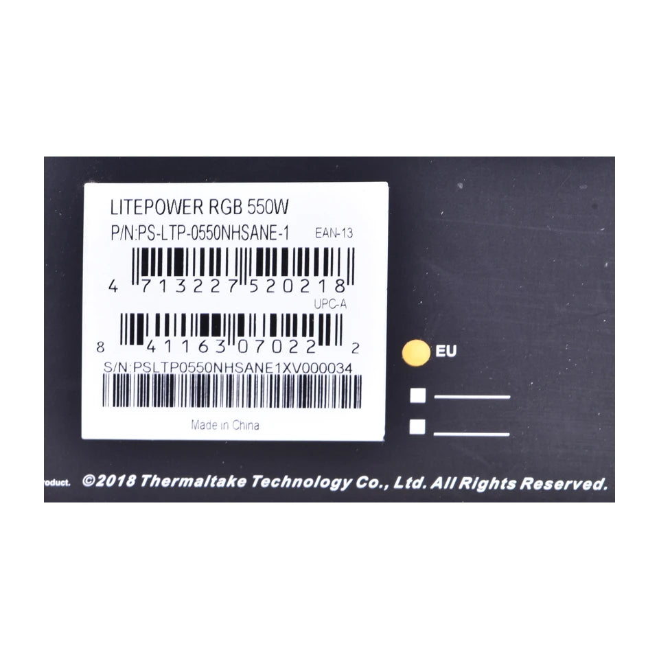 Alimentatore per computer THERMALTAKE LITEPOWER RGB 550W, 24-pin