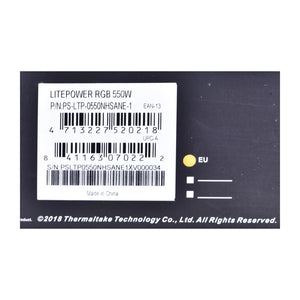 Alimentatore per computer THERMALTAKE LITEPOWER RGB 550W, 24-pin