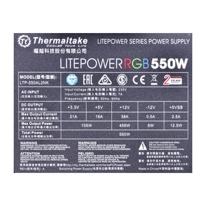 Alimentatore per computer THERMALTAKE LITEPOWER RGB 550W, 24-pin