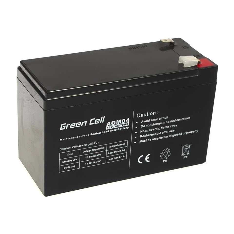 Batteria UPS Green Cell AGM04 al piombo sigillata (VRLA) 12 V 7 Ah