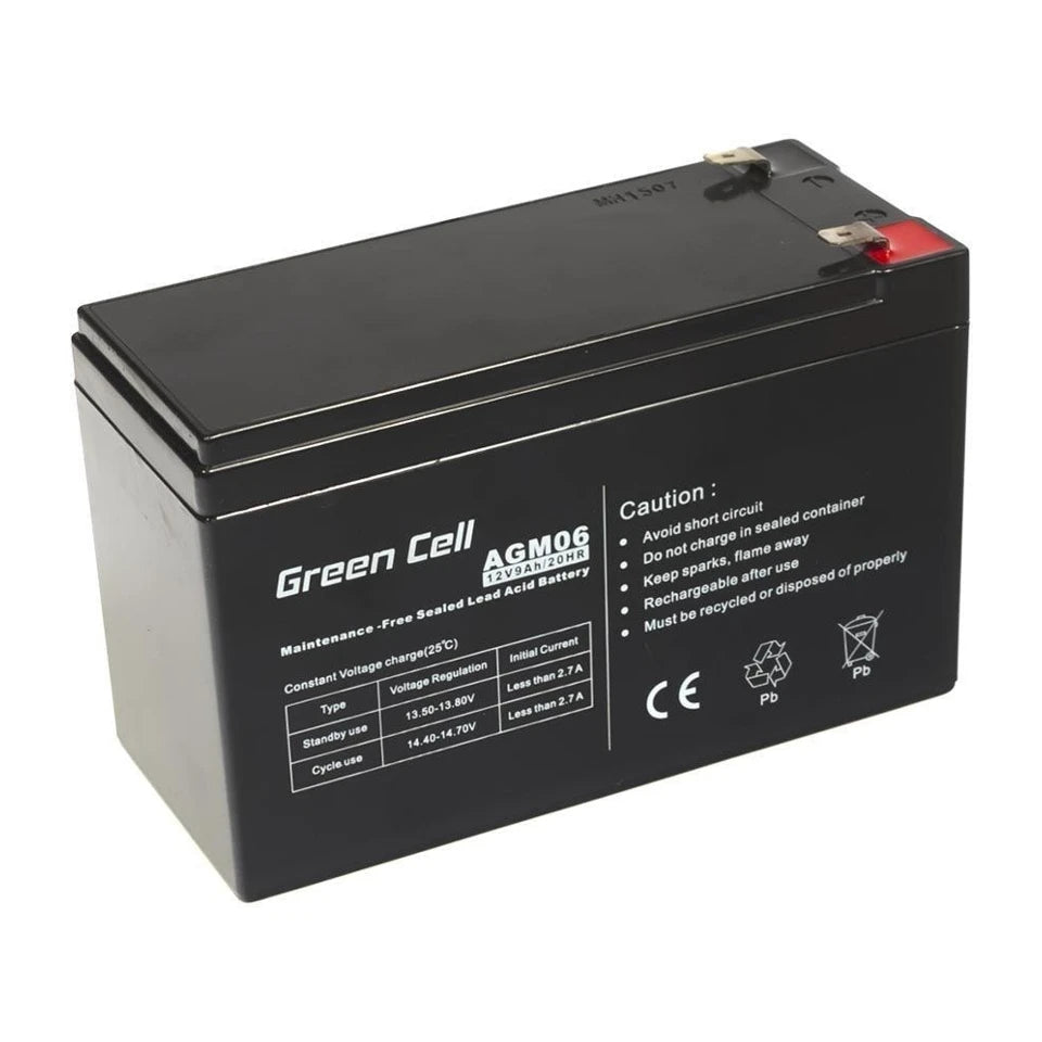 Batteria UPS al piombo sigillata Green Cell AGM06 (VRLA) 12 V 9 Ah