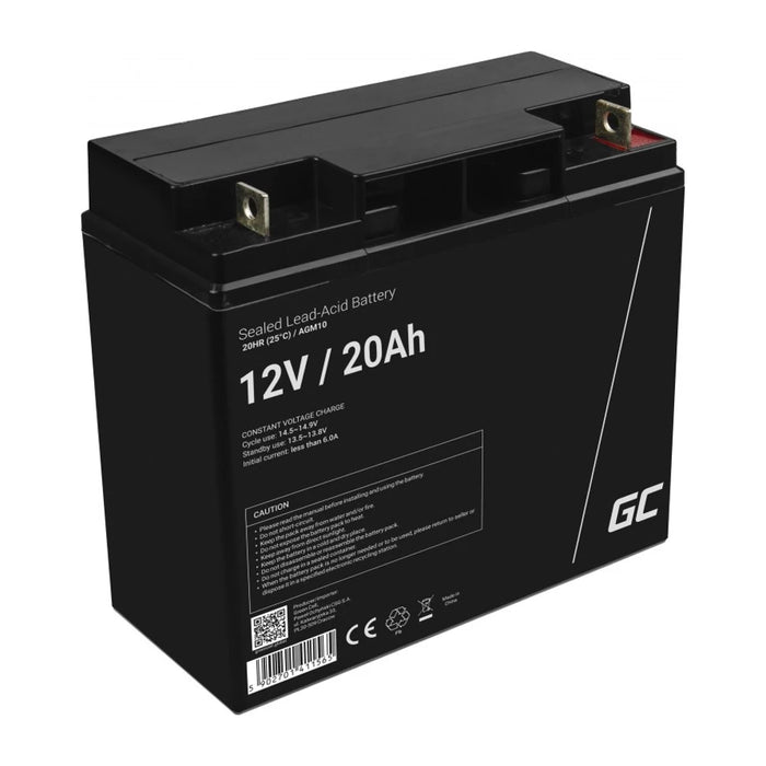 Batteria ricaricabile industriale Green Cell AGM10 al piombo sigillata (VRLA) 20000 mAh 12 V