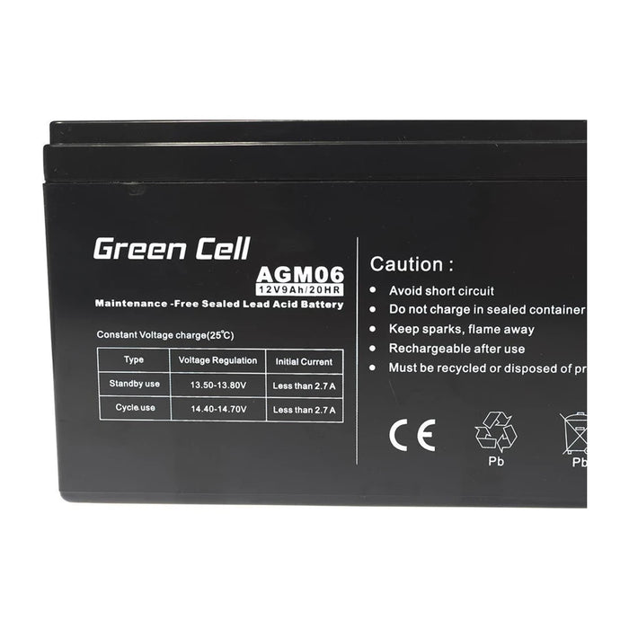 Batteria UPS al piombo sigillata Green Cell AGM06 (VRLA) 12 V 9 Ah