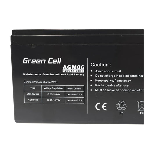 Batteria UPS al piombo sigillata Green Cell AGM06 (VRLA) 12 V 9 Ah