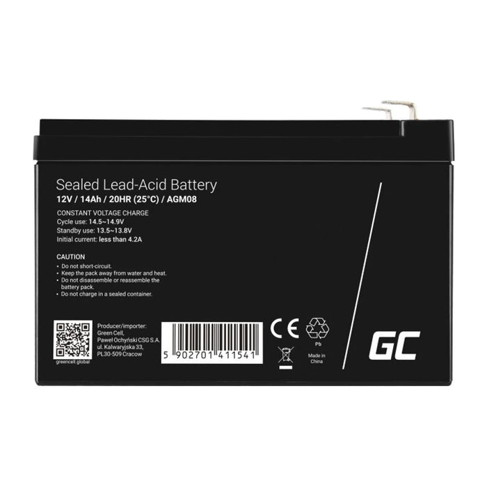 Batteria ricaricabile industriale Green Cell AGM08 piombo sigillato (VRLA) 1400 mAh 12 V