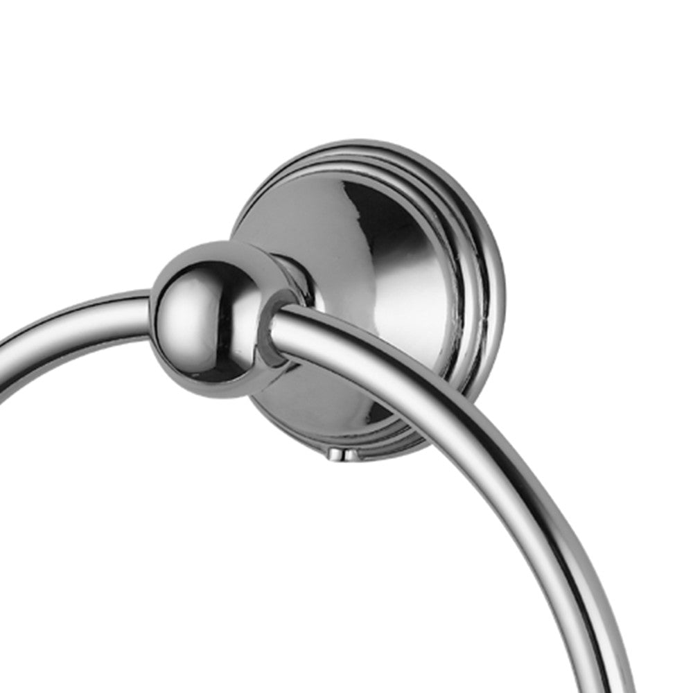 Porta salviette ad anello da parete cromato - serie queen