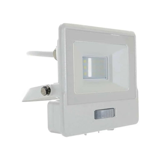 FloodLight PIR a LED da 10 W Samsung Chip White Body 6500K 1M Cavo
