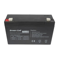Batteria al piombo sigillata Green Cell AGM 6V 12Ah 12.000 mAh