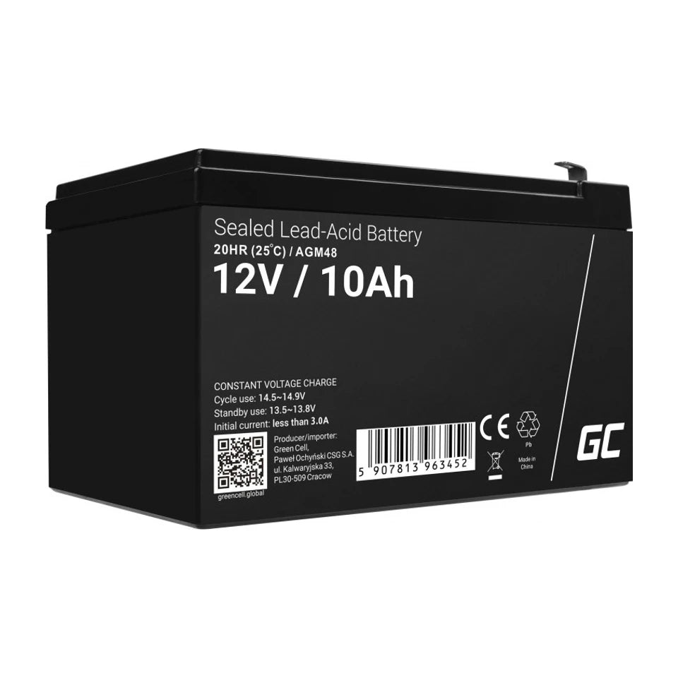 Batteria UPS al piombo sigillata Green Cell AGM48 (VRLA) 12 V 10 Ah