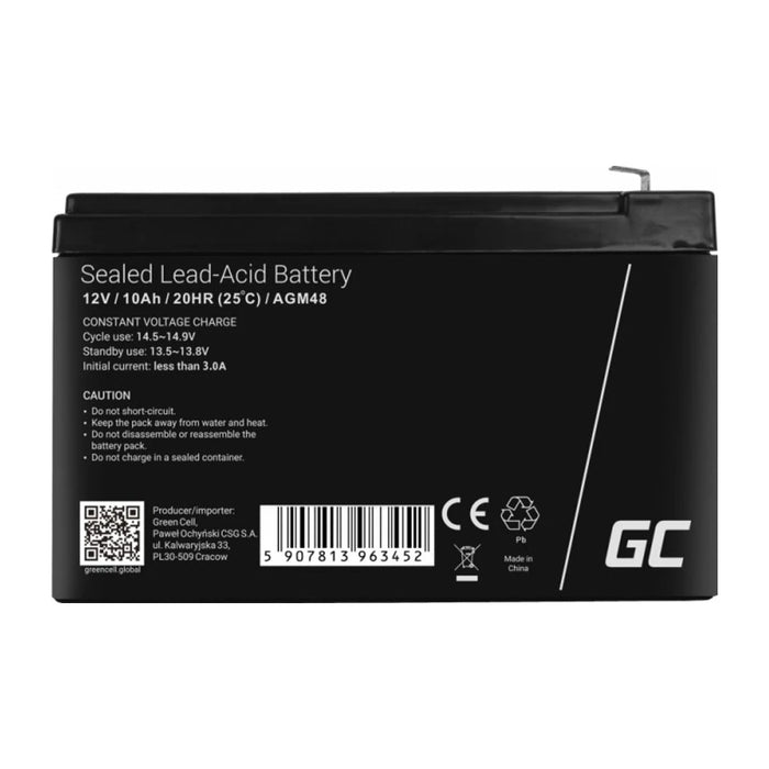 Batteria UPS al piombo sigillata Green Cell AGM48 (VRLA) 12 V 10 Ah