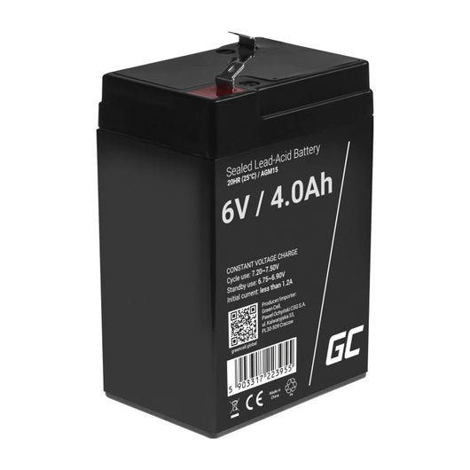 Batteria UPS al piombo sigillata Green Cell AGM15 (VRLA) 6 V 4 Ah