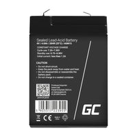 Batteria UPS al piombo sigillata Green Cell AGM15 (VRLA) 6 V 4 Ah