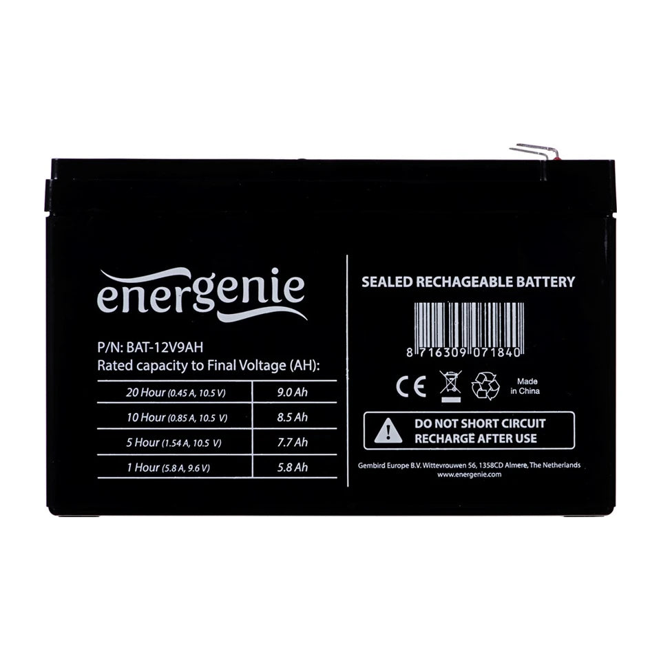 Batteria al gel Gembird BAT-12V9AH, universale 12V/9AH
