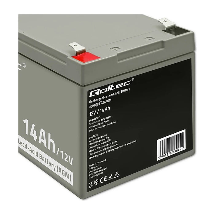 Batteria Qoltec 53045 AGM | 12V | 14Ah