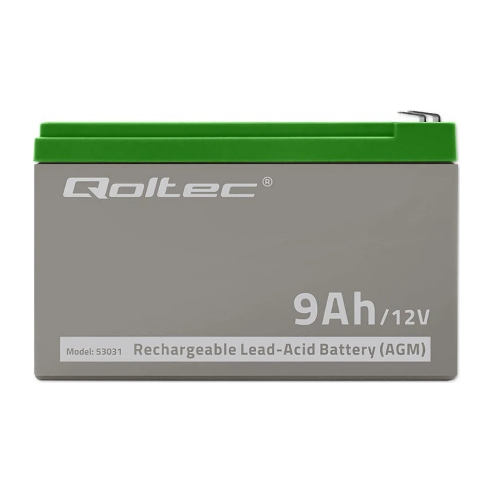 Batteria Qoltec 53031 AGM | 12V | 9Ah